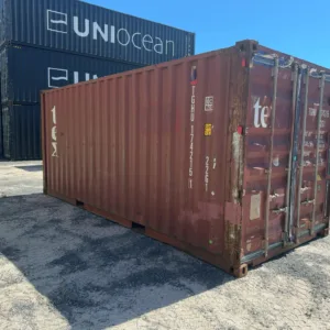 Contentor Marítimo 20 pés (6m) DV Vermelho – Usado 174215-1