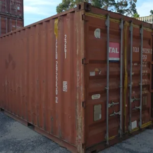 Contentor Marítimo 20 pés (6m) DV Vermelho – Usado 292250-2