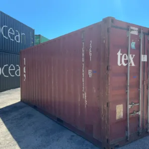Contentor Marítimo 20 pés (6m) DV Vermelho – Usado 369612-1