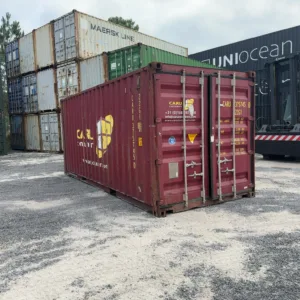 Contentor Marítimo 20 pés (6m) DV Vermelho – Usado 375745-0