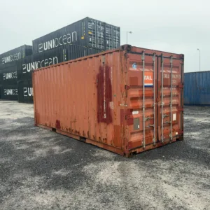 Contentor Marítimo 20 pés (6m) DV Vermelho – Usado 396291-5