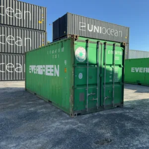 Contentor Marítimo 20 pés (6m) DV Verde – Usado 047110-7