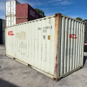 Contentor Marítimo 20 pés (6m) DV Branco – Usado 176905-0